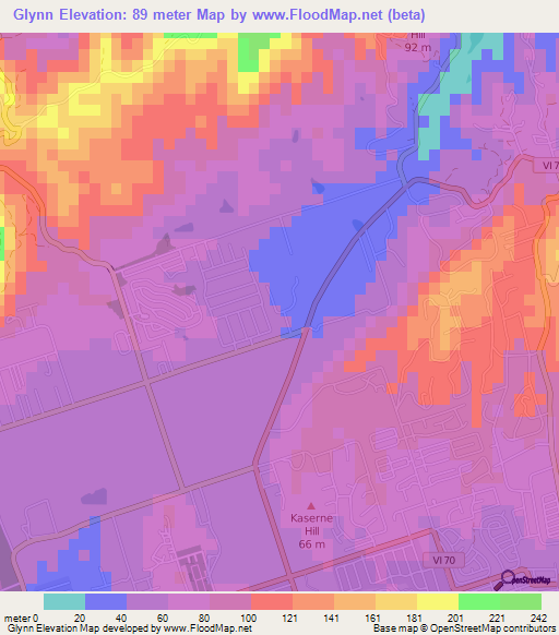 Glynn,U.S. Virgin Islands Elevation Map