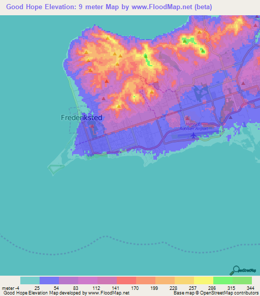 Good Hope,U.S. Virgin Islands Elevation Map