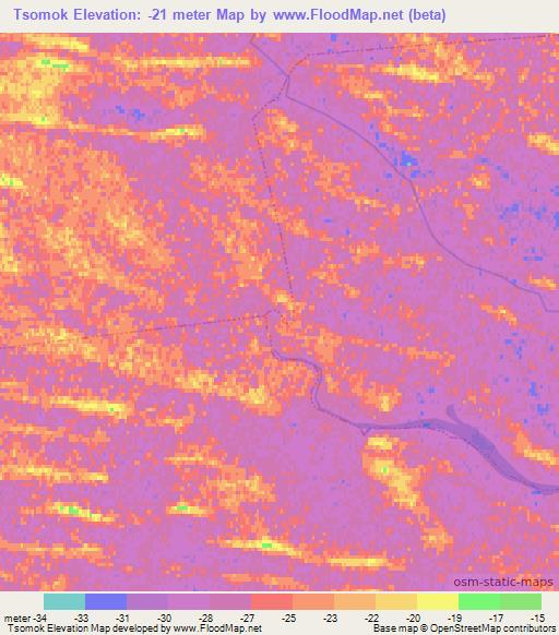 Tsomok,Russia Elevation Map