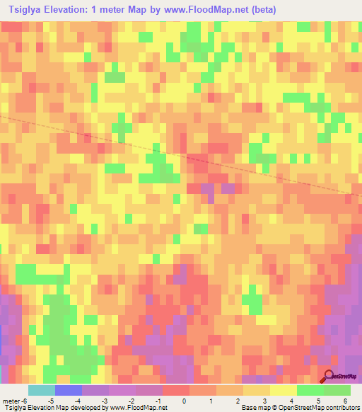 Tsiglya,Russia Elevation Map