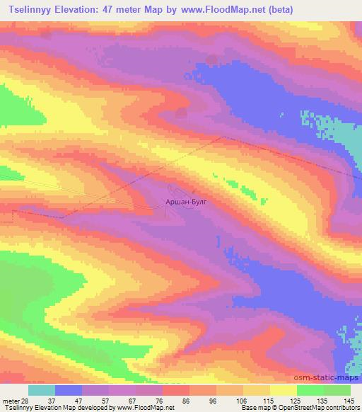 Tselinnyy,Russia Elevation Map