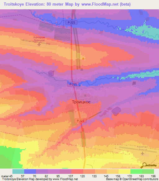 Troitskoye,Russia Elevation Map
