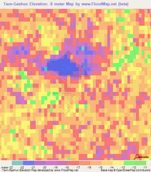 Tavn-Gashun,Russia Elevation Map