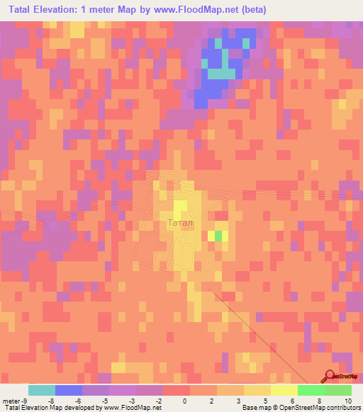 Tatal,Russia Elevation Map