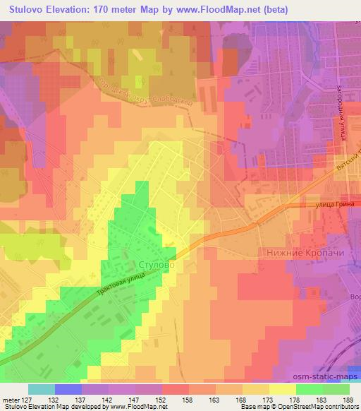 Stulovo,Russia Elevation Map
