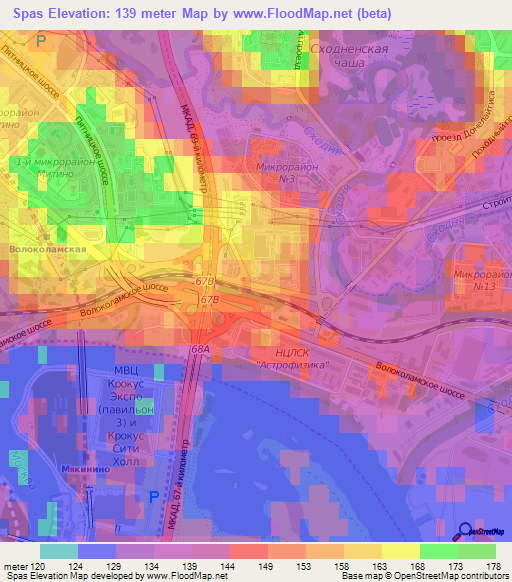 Spas,Russia Elevation Map
