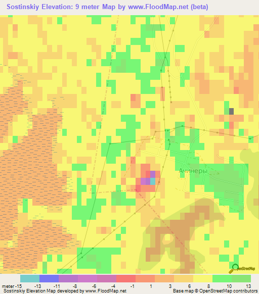 Sostinskiy,Russia Elevation Map