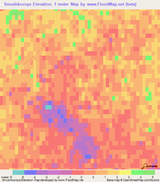 Smushkovoye,Russia Elevation Map