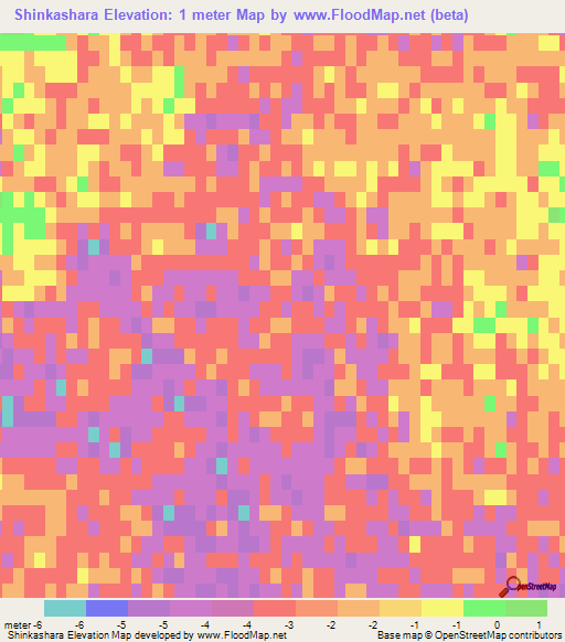 Shinkashara,Russia Elevation Map
