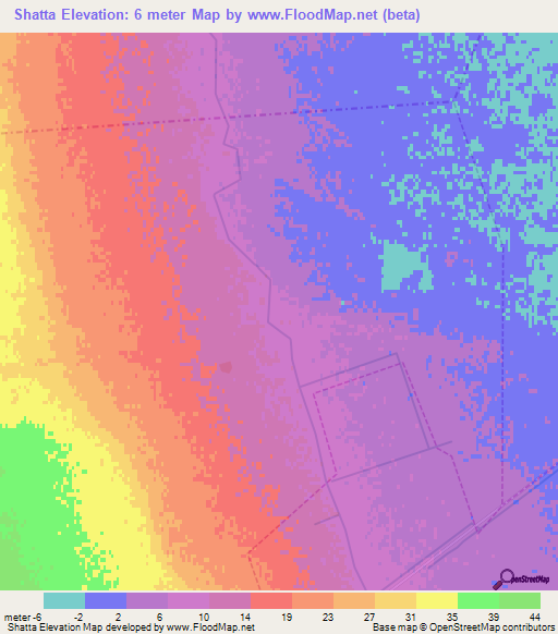 Shatta,Russia Elevation Map