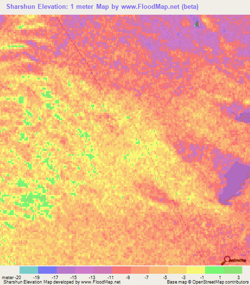 Sharshun,Russia Elevation Map