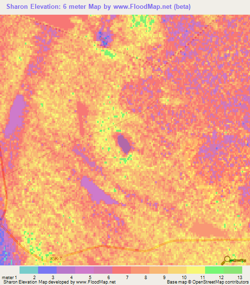 Sharon,Russia Elevation Map