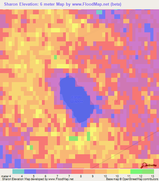 Sharon,Russia Elevation Map
