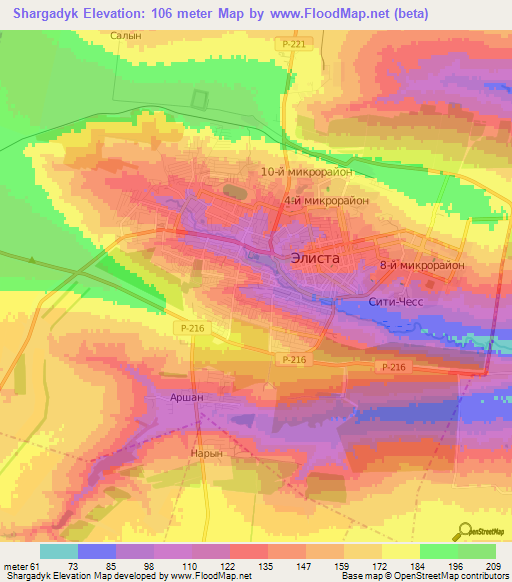 Shargadyk,Russia Elevation Map