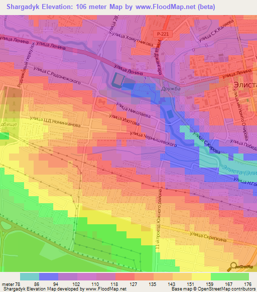 Shargadyk,Russia Elevation Map