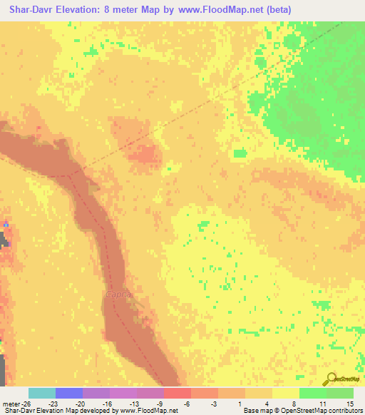Shar-Davr,Russia Elevation Map
