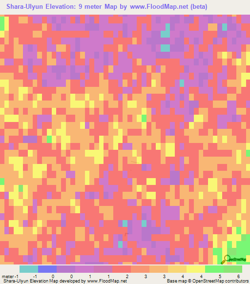 Shara-Ulyun,Russia Elevation Map