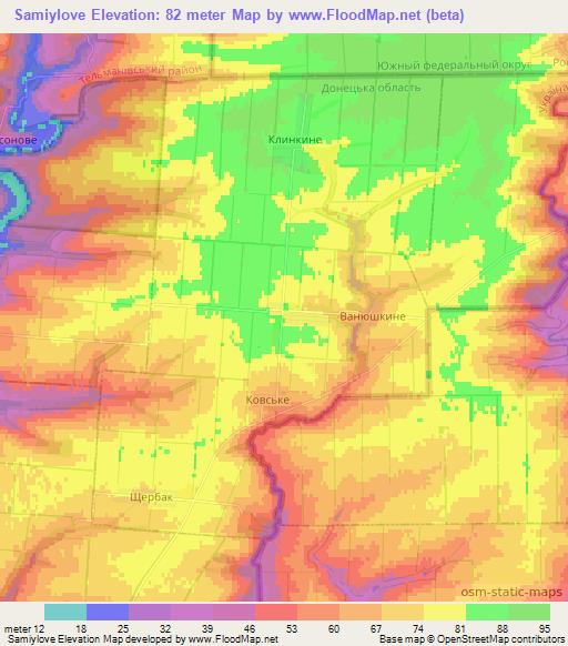 Samiylove,Ukraine Elevation Map