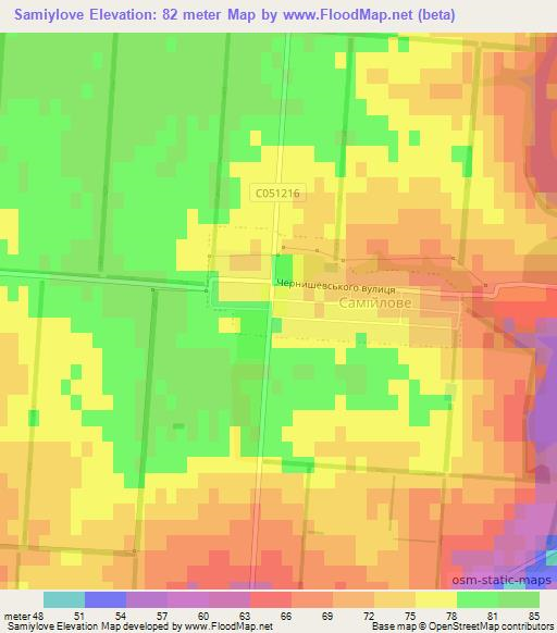 Samiylove,Ukraine Elevation Map