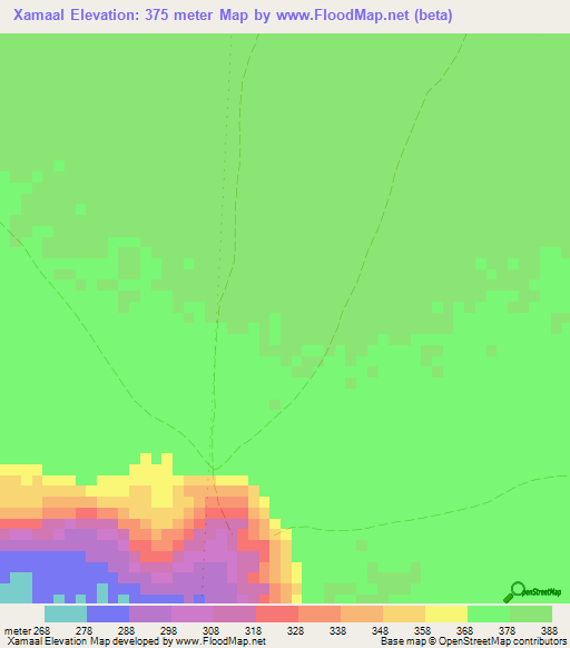 Xamaal,Somalia Elevation Map