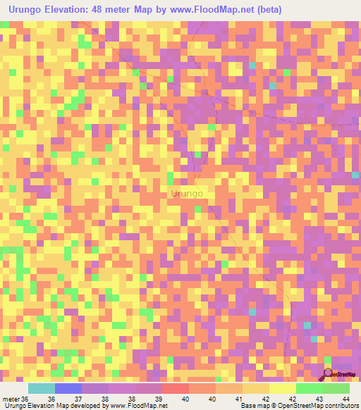 Urungo,Somalia Elevation Map