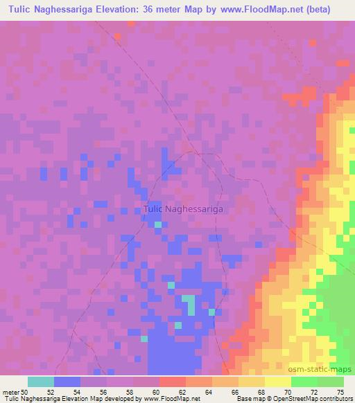 Tulic Naghessariga,Somalia Elevation Map