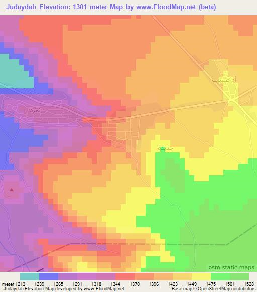 Judaydah,Syria Elevation Map