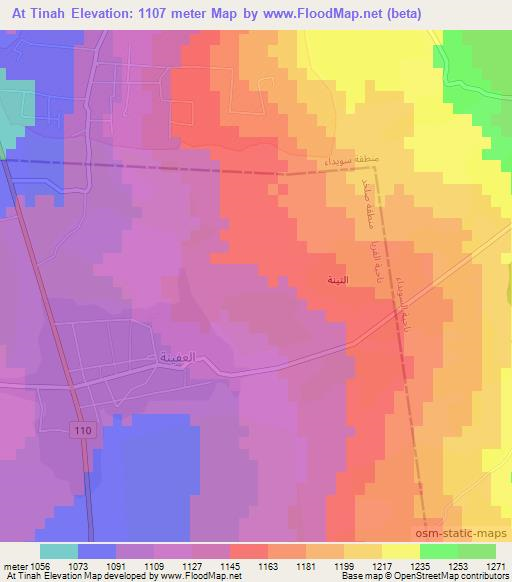 At Tinah,Syria Elevation Map