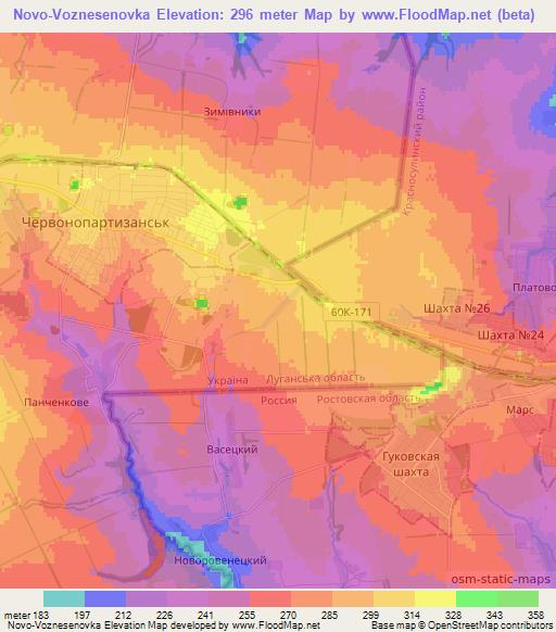 Novo-Voznesenovka,Ukraine Elevation Map