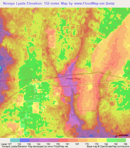 Novaya Lyada,Russia Elevation Map