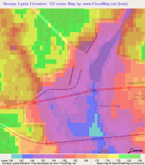 Novaya Lyada,Russia Elevation Map