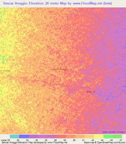 Sencar Aveggio,Somalia Elevation Map