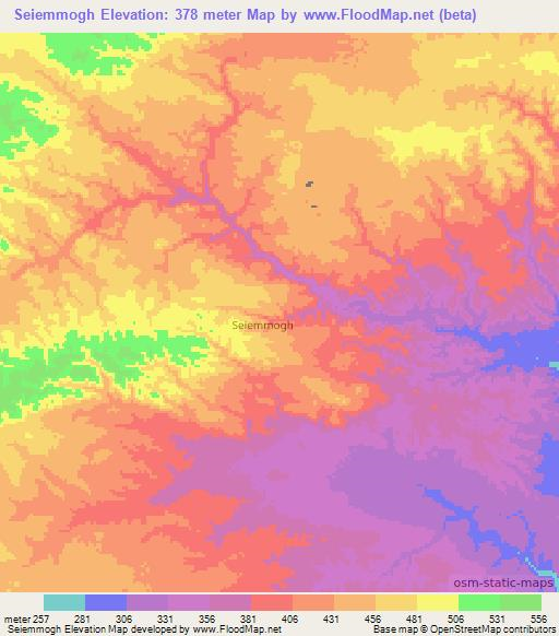 Seiemmogh,Somalia Elevation Map