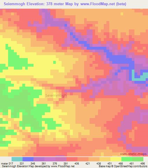 Seiemmogh,Somalia Elevation Map