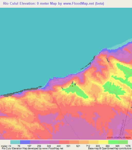 Rio Culul,Somalia Elevation Map