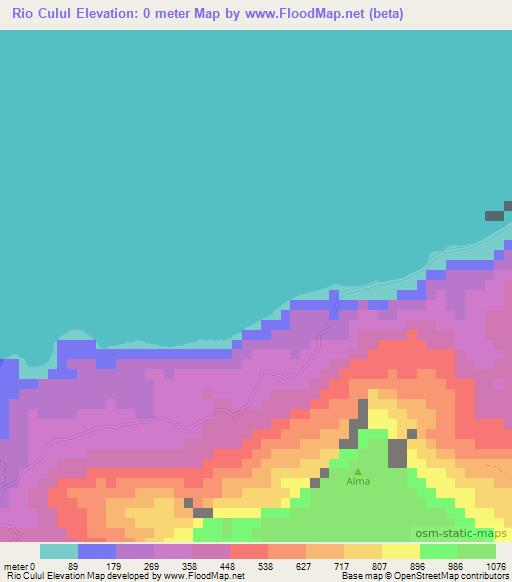 Rio Culul,Somalia Elevation Map