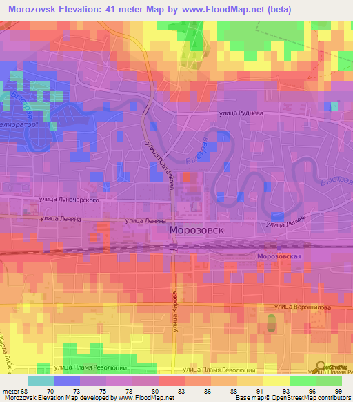 Morozovsk,Russia Elevation Map