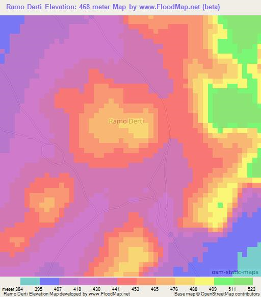 Ramo Derti,Somalia Elevation Map