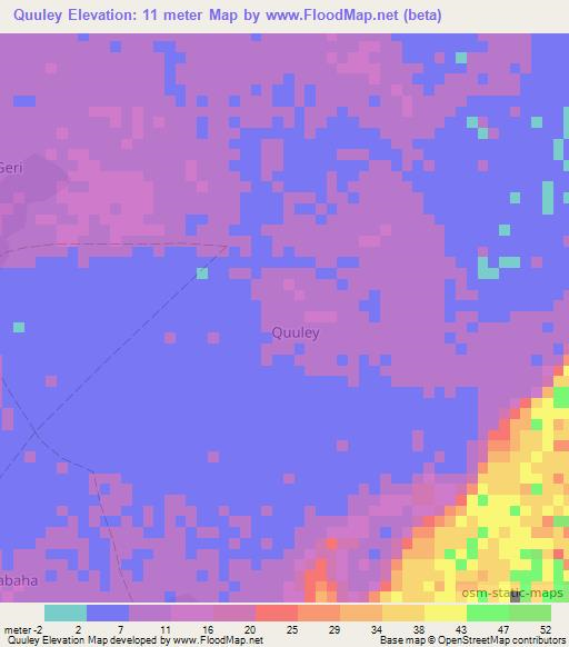 Quuley,Somalia Elevation Map