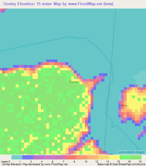 Oonley,Somalia Elevation Map