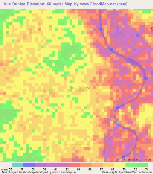 Nus Duniya,Somalia Elevation Map