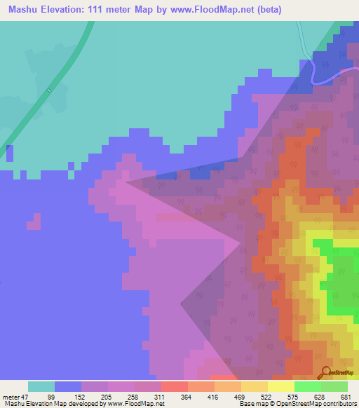 Mashu,Iran Elevation Map