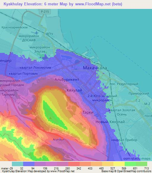 Kyakhulay,Russia Elevation Map