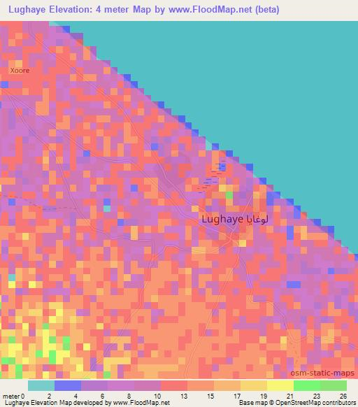 Lughaye,Somalia Elevation Map