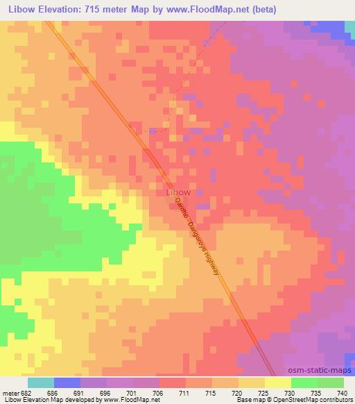 Libow,Somalia Elevation Map