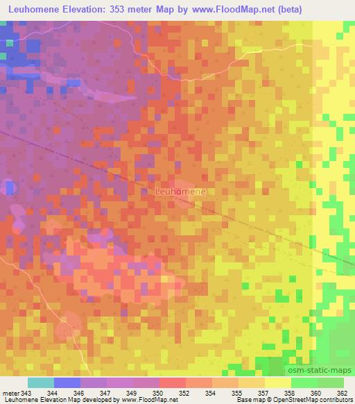Leuhomene,Somalia Elevation Map