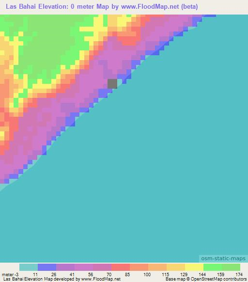 Las Bahai,Somalia Elevation Map