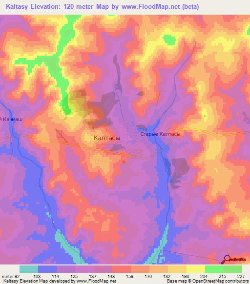 Kaltasy,Russia Elevation Map