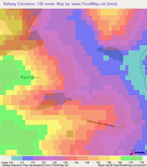 Kaltasy,Russia Elevation Map
