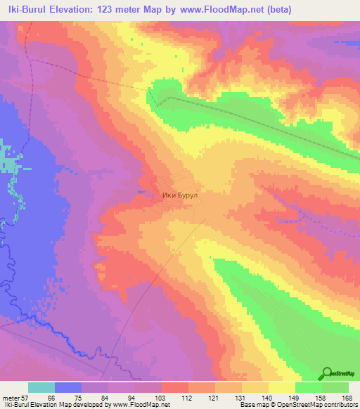 Iki-Burul,Russia Elevation Map